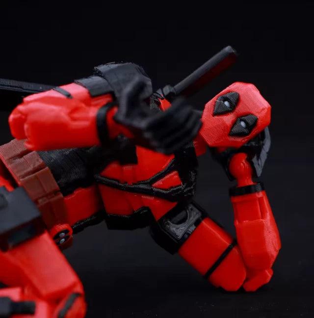 3D Printed Deadpool Wade Wilson - Marvel Characters Action Figures w/ Accessories
