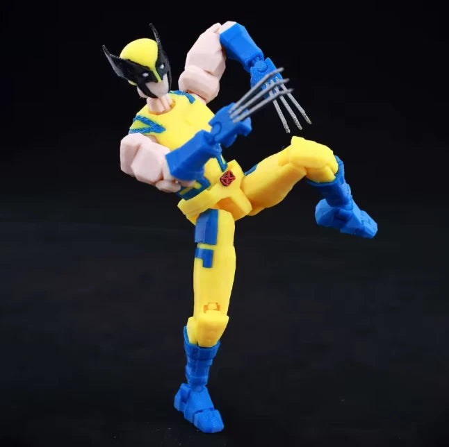 3D Printed Wolverine Logan - Marvel Characters Action Figures w/ Accessories