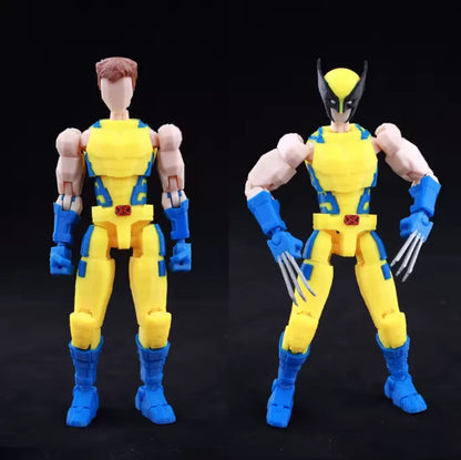 3D Printed Wolverine Logan - Marvel Characters Action Figures w/ Accessories