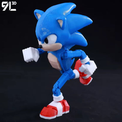 3D Printed Sonic the Hedgehog Sonic 1/12 Scale Anime Action Figure