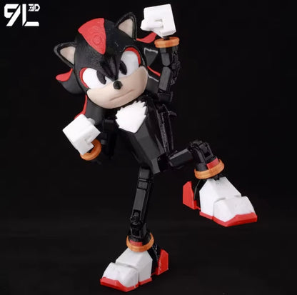3D Printed Shadow the Hedgehog Sonic the Hedgehog Anime Action Figure