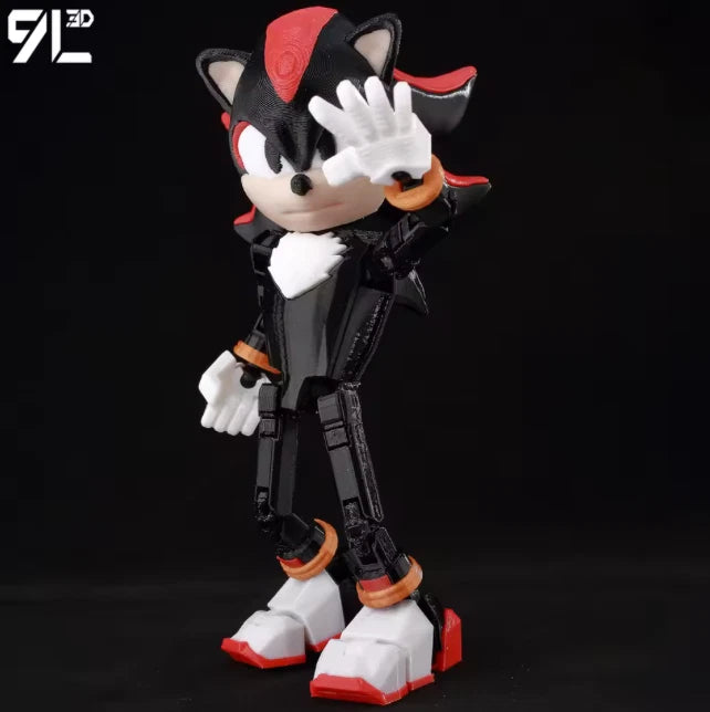 3D Printed Shadow the Hedgehog Sonic the Hedgehog Anime Action Figure