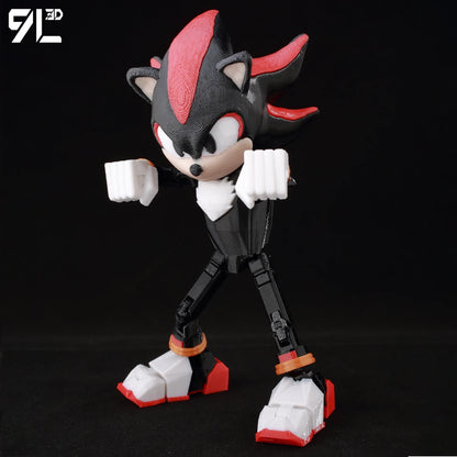 3D Printed Shadow the Hedgehog Sonic the Hedgehog Anime Action Figure