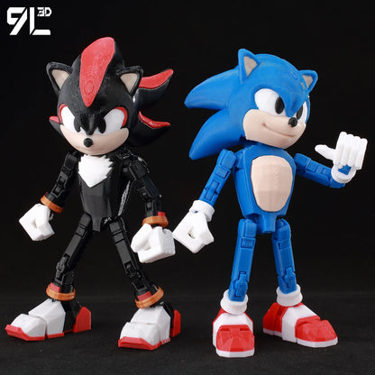 3D Printed Shadow the Hedgehog Sonic the Hedgehog Anime Action Figure
