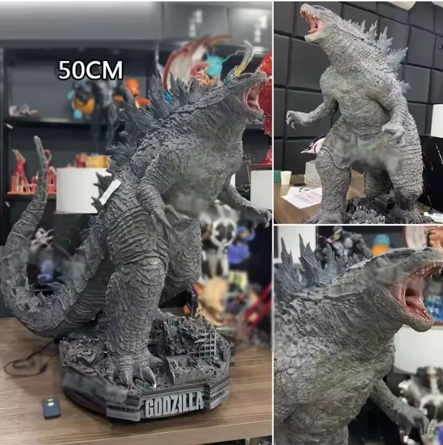 20" Giant Godzilla Heat Ray Figure – Light Up PVC Movie Model Collectible Toy