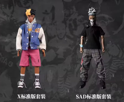 RIP XXXTENTACION RAP SAD! 12 Inch Action Figure Set 1/6 action 1/2 type Popstar Collection