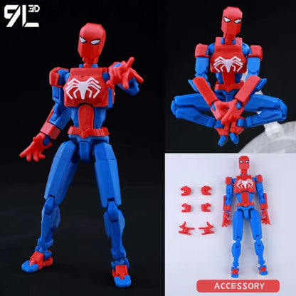 3D Printed Spider-Man Ironspider Action Figure Anime Dummy Model Multi-joint