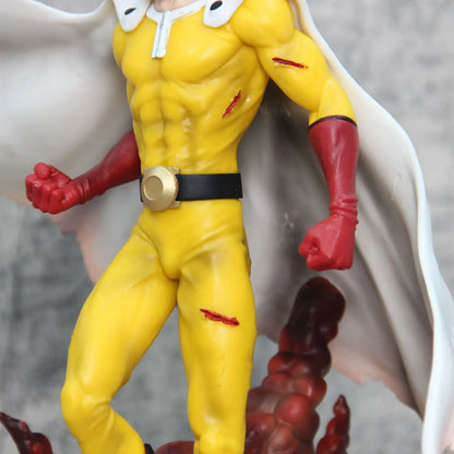 18" Anime ONE PUNCH-MAN Saitama Bald Lightable PVC Statue Boxed Figure Model