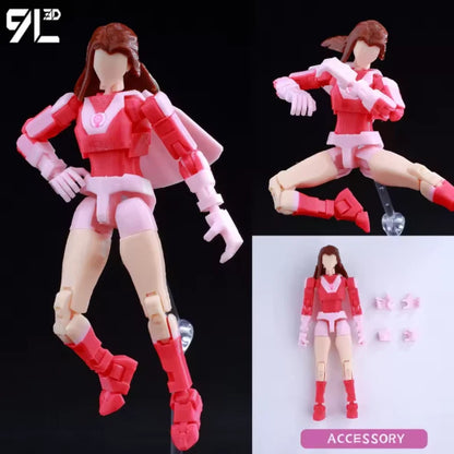 3D Printed Invincible Atom Eve Action Figure - Multi-Jointed Superhero Anime