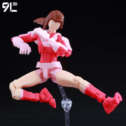 3D Printed Invincible Atom Eve Action Figure - Multi-Jointed Superhero Anime