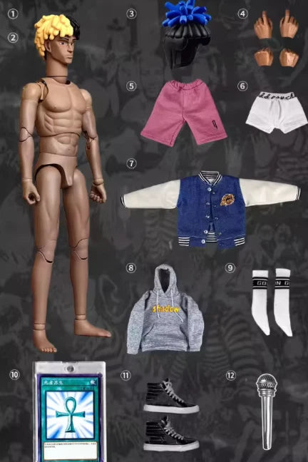 RIP XXXTENTACION RAP SAD! 12 Inch Action Figure Set 1/6 action 1/2 type Popstar Collection