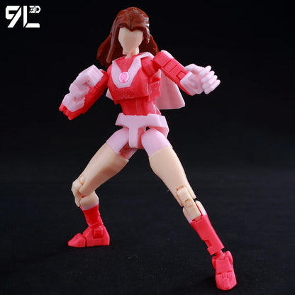 3D Printed Invincible Atom Eve Action Figure - Multi-Jointed Superhero Anime