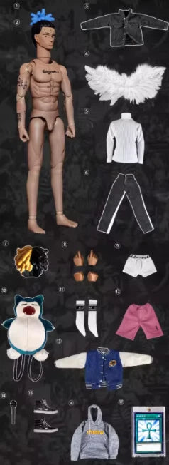 RIP XXXTENTACION RAP SAD! 12 Inch Action Figure Set 1/6 action 1/2 type Popstar Collection