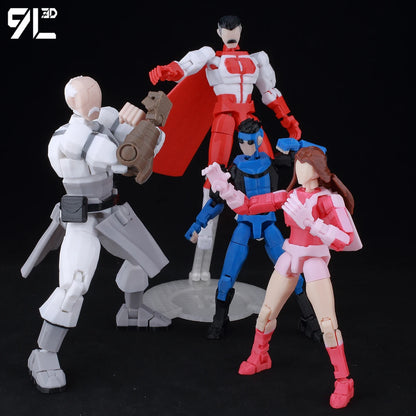 3D Printed Invincible Atom Eve Action Figure - Multi-Jointed Superhero Anime