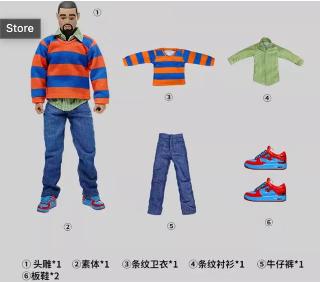 GOON Original 1/6 Scale College Dropout Bear Collection Set Toy Model F 12" Doll