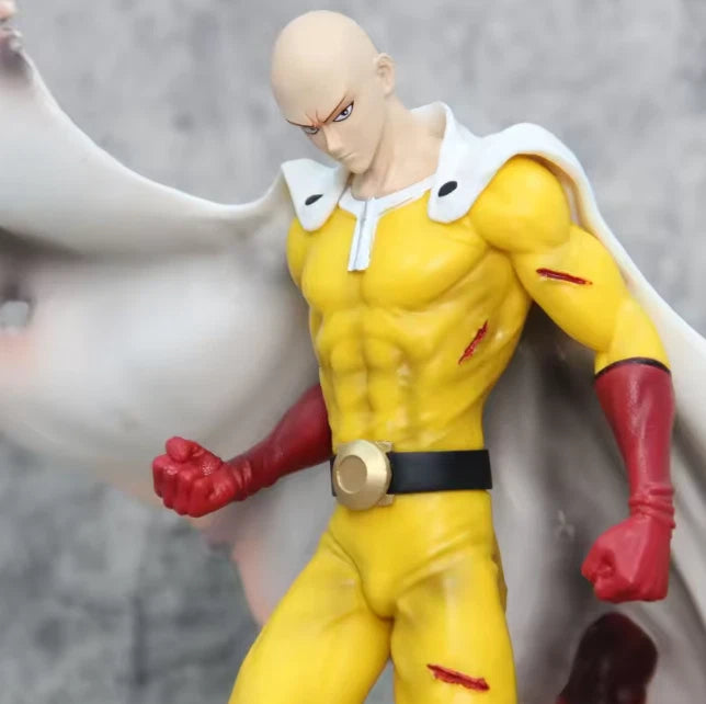 18" Anime ONE PUNCH-MAN Saitama Bald Lightable PVC Statue Boxed Figure Model