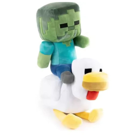 Minecraft Movie - 14" Chicken Jockey Plush Pillow Toy Stuffed Animal