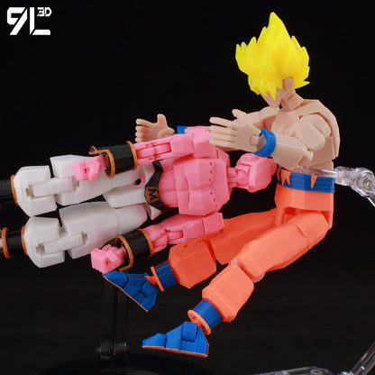 3D Printed 5.5in Super Majin Buu Dragonball Z Model Anime Villain Action Figure