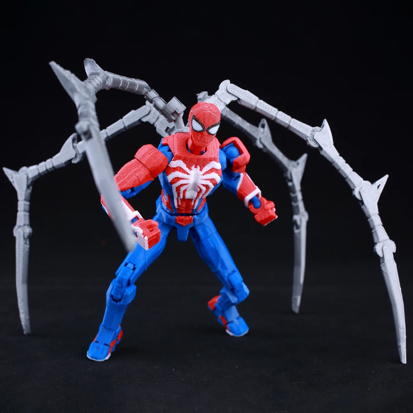 3D Printed Spider-Man Ironspider Action Figure Anime Dummy Model Multi-joint