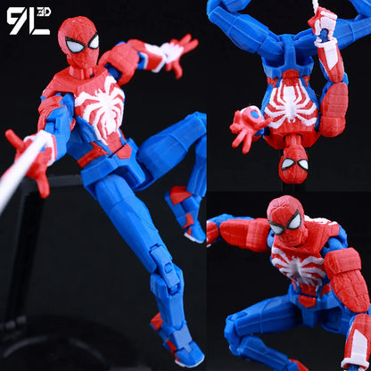 3D Printed Spider-Man Ironspider Action Figure Anime Dummy Model Multi-joint