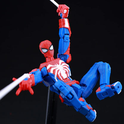 3D Printed Spider-Man Ironspider Action Figure Anime Dummy Model Multi-joint