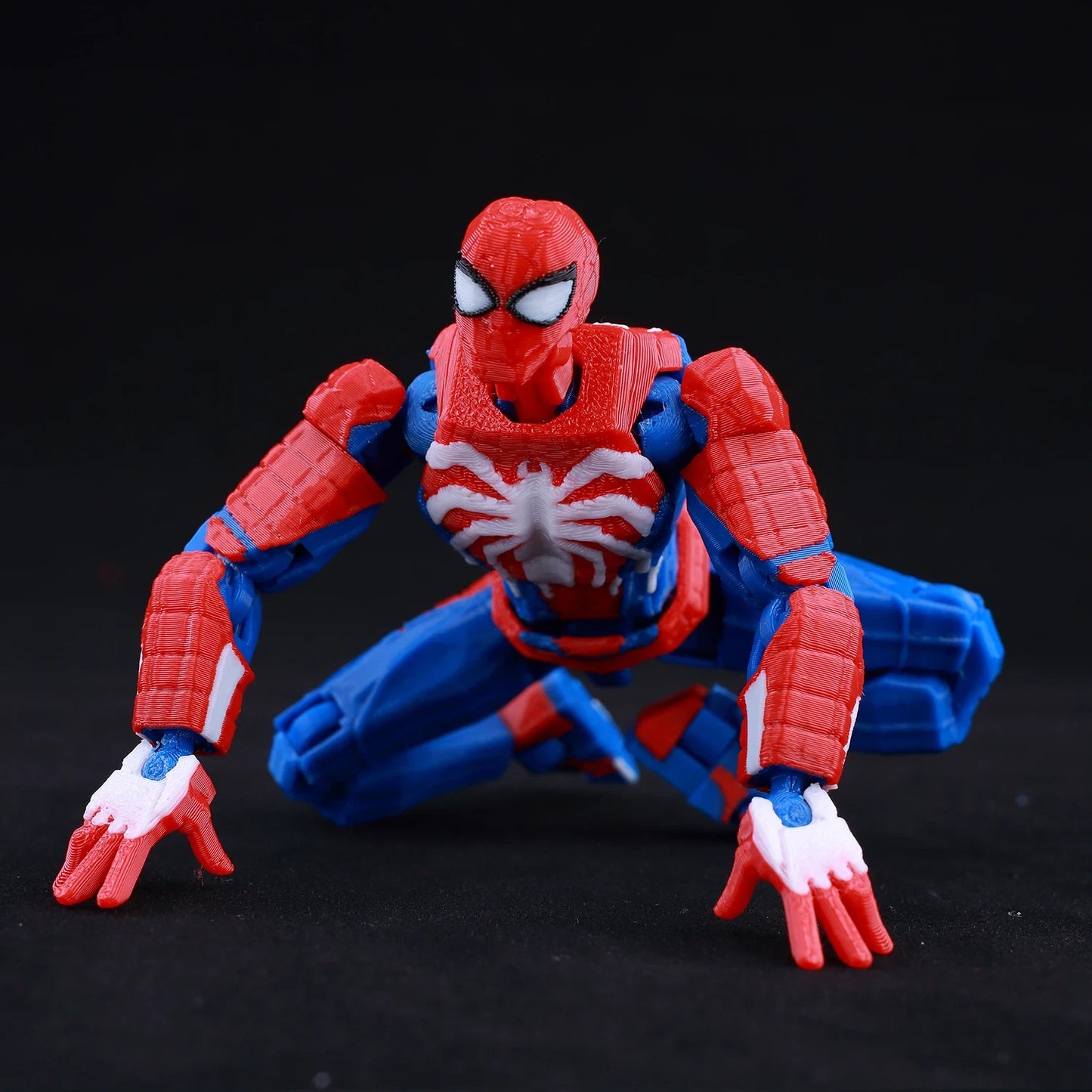 3D Printed Spider-Man Ironspider Action Figure Anime Dummy Model Multi-joint