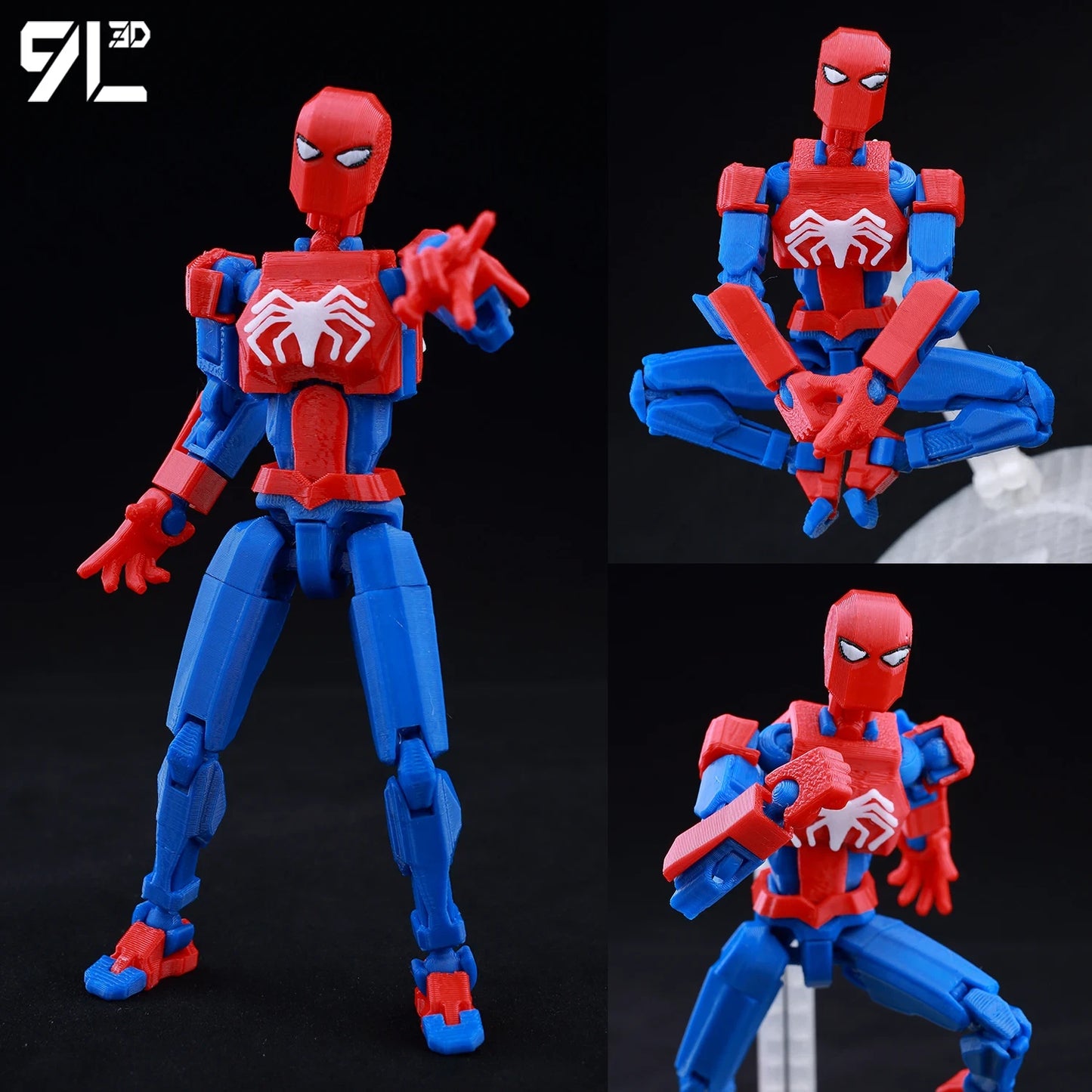 3D Printed Spider-Man Ironspider Action Figure Anime Dummy Model Multi-joint