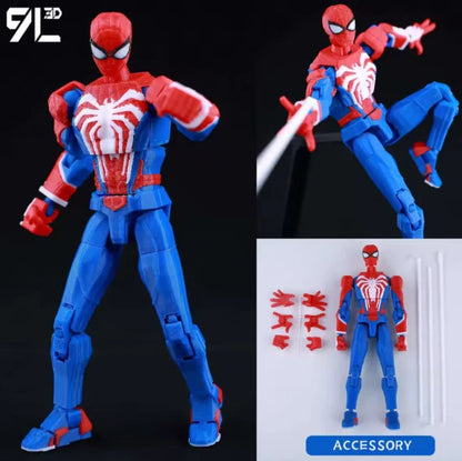 3D Printed Spider-Man Ironspider Action Figure Anime Dummy Model Multi-joint