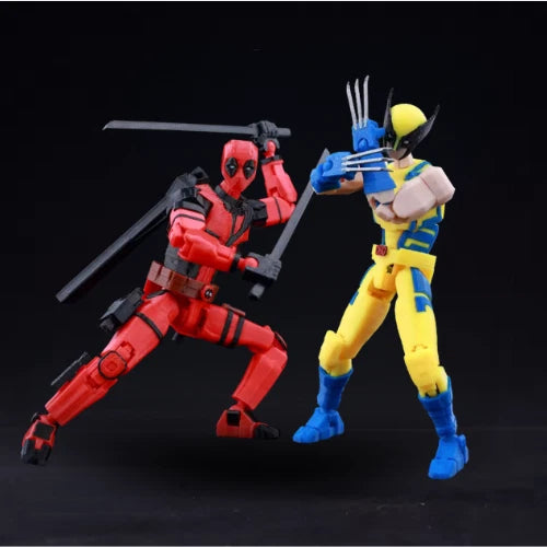 3D Printed Deadpool Wade Wilson - Marvel Characters Action Figures w/ Accessories