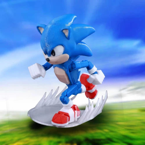 3D Printed Sonic the Hedgehog Sonic 1/12 Scale Anime Action Figure