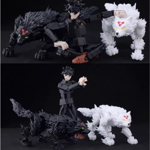 3D Printed 5.5" Jujutsu Kaisen Toy Megumi Fushiguro w/ Divine Dogs Action Figure
